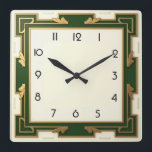 Art Deco Green Quadratische Wanduhr<br><div class="desc">Großartiges Uhrendesign. Du wirst es wie andere Liebe bekommen. Sie können dieses Design auch für andere Produkte verwenden,  die Sie mögen,  oder Ihren Text anpassen und hinzufügen. Folgen Sie mir für mehr. Vielen Dank. Ich wünsche Ihnen einen schönen Tag.</div>