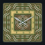 Art Deco Green Quadratische Wanduhr<br><div class="desc">Großartiges Uhrendesign. Du wirst es wie andere Liebe bekommen. Sie können dieses Design auch für andere Produkte verwenden,  die Sie mögen,  oder Ihren Text anpassen und hinzufügen. Folgen Sie mir für mehr. Vielen Dank. Ich wünsche Ihnen einen schönen Tag.</div>