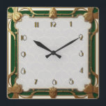 Art Deco Green Quadratische Wanduhr<br><div class="desc">Großartiges Uhrendesign. Du wirst es wie andere Liebe bekommen. Sie können dieses Design auch für andere Produkte verwenden,  die Sie mögen,  oder Ihren Text anpassen und hinzufügen. Folgen Sie mir für mehr. Vielen Dank. Ich wünsche Ihnen einen schönen Tag.</div>