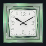 Art Deco Green Quadratische Wanduhr<br><div class="desc">Großartiges Design. Du wirst es wie andere Liebe bekommen. Sie können dieses Design auch für andere Produkte verwenden oder Ihren Text hinzufügen. Folgen Sie mir für mehr. Vielen Dank. Ich wünsche Ihnen einen schönen Tag.</div>