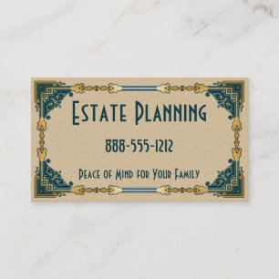 Art Deco Green und Gold Gerahmt Beruflich Visitenkarte