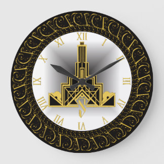 Art Deco Große Wanduhr