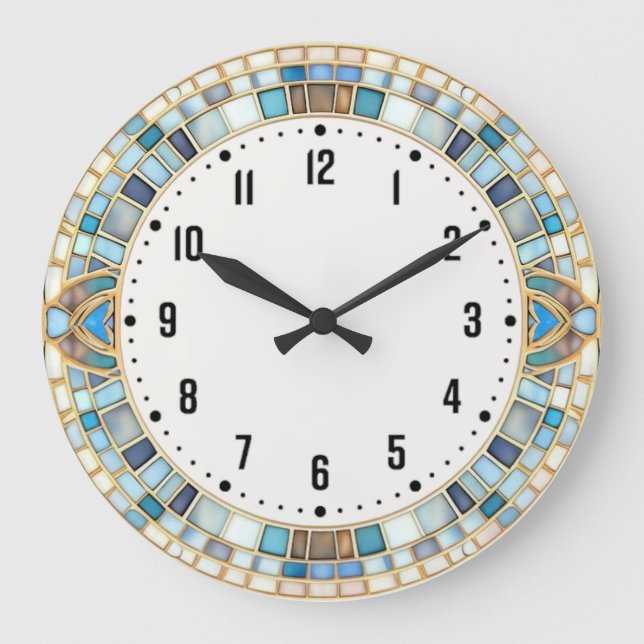 Art Deco Große Wanduhr (Vorderseite)