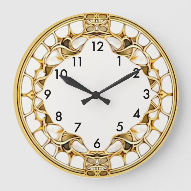 Art Deco Große Wanduhr (Vorderseite)