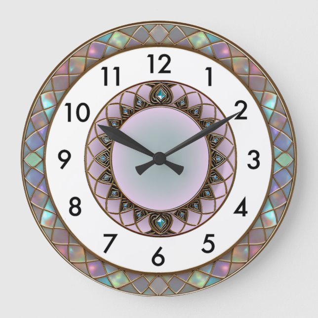 Art Deco Große Wanduhr (Vorderseite)