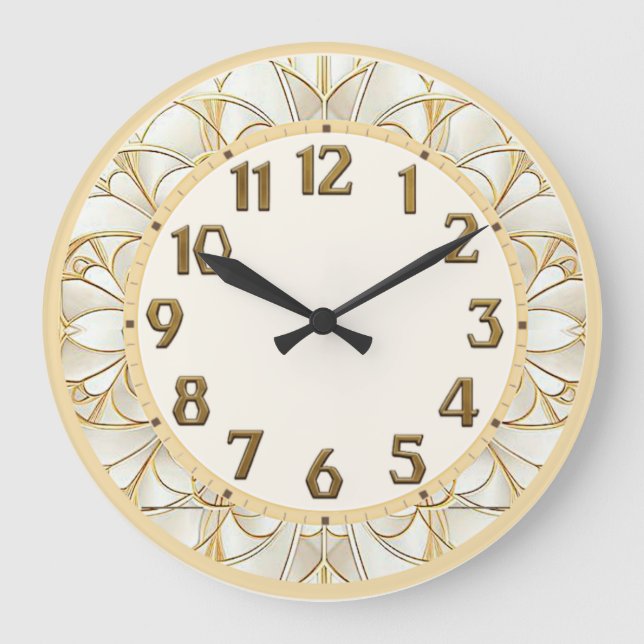 Art Deco Große Wanduhr (Vorderseite)