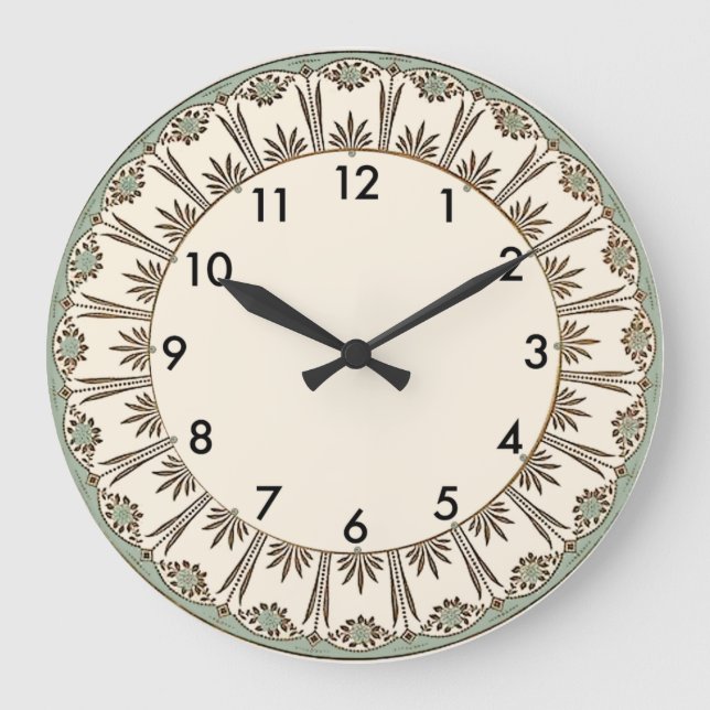 Art Deco Große Wanduhr (Vorderseite)