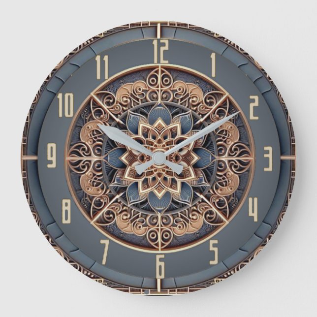 Art Deco Große Wanduhr (Vorderseite)