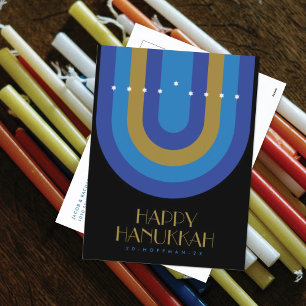 ART DECO HANUKKAH FEIERTAGSKARTE FEIERTAGSPOSTKARTE