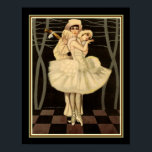 Art Deco Harlequin Print - "Pierrot & Pierrette" Poster<br><div class="desc">Giovanni Nanni 's Pierrot & Pierrette Art Deco Harlequin Print - Verfügbar in 11x14 und 16x20</div>