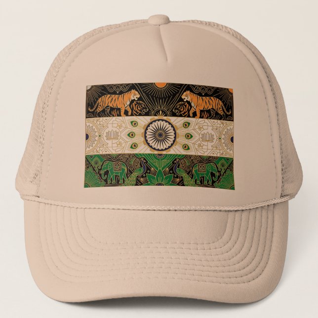 Art Deco Heritage Flag | India | Classic 1920s Truckerkappe (Vorderseite)