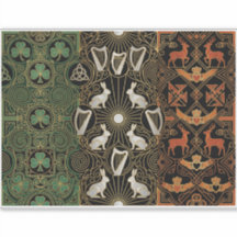 Art Deco Heritage Flag | Ireland | Vintage Decal