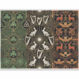 Art Deco Heritage Flag | Ireland | Vintage Decal Aufkleber