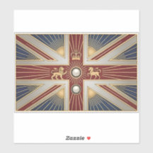 Art Deco Heritage Flag | United Kingdom Decal