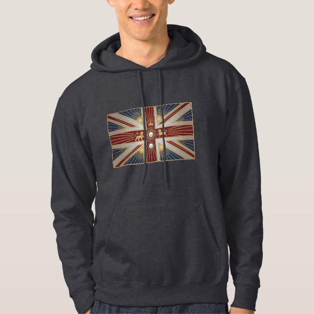 Art Deco Heritage Flag | United Kingdom | Vintage Hoodie (Vorderseite)