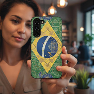 Art Deco Heritage-Flagge Brasilien Stil der 1920 Samsung Galaxy Hülle