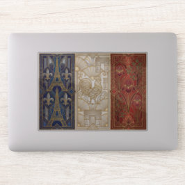 Art Deco Heritage-Flagge | Frankreich | Klassische Aufkleber