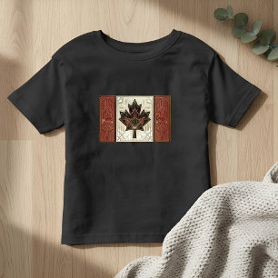 Art Deco Heritage-Flagge Kanada 1920er Kleinkind T-shirt