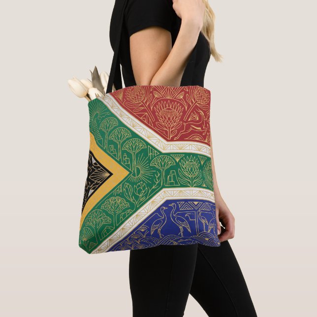 Art Deco Heritage-Flagge | Südafrika Benutzerdefin (Von Nahem)