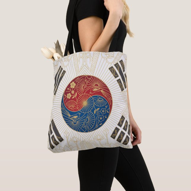 Art Deco Heritage-Flagge | Südkorea Benutzerdefini (Von Nahem)