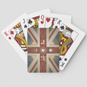 Art Deco Heritage-Flagge   Vereinigtes Königreich Spielkarten