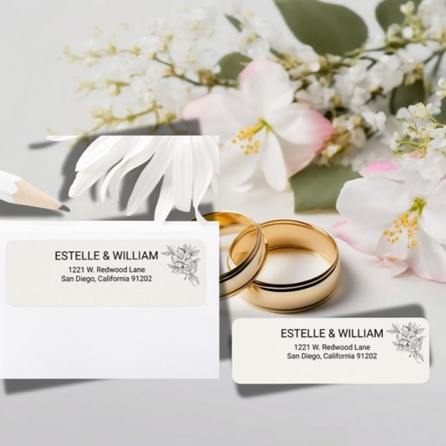 Art Deco Hochzeit Absenderetikett  (Von Creator hochgeladen)
