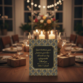 Art Deco Hochzeit Danksagungskarte Dankeskarte