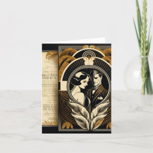 Art-Deco-Hochzeit Einladung