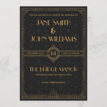 Art Deco Hochzeit Einladung