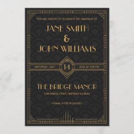 Art Deco Hochzeit Einladung