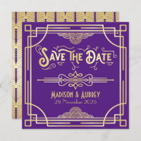 Art Déco Hochzeit Elegantes Lila Highlights