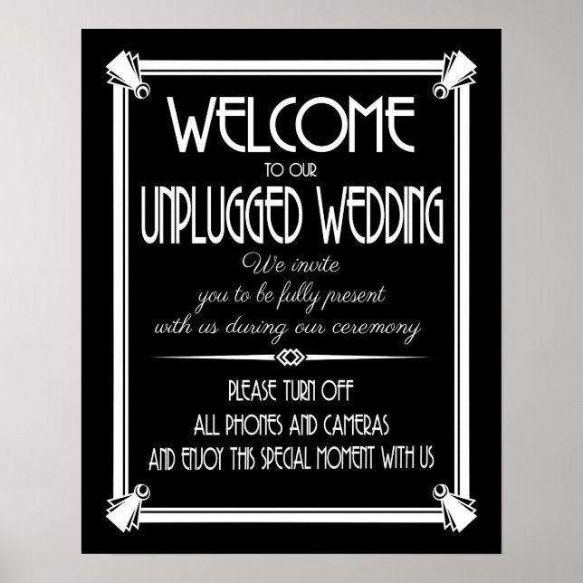 Art Déco - Hochzeit im GATSBY Poster (Vorne)