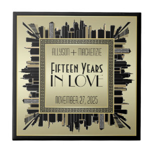 Art Deco Hochzeit Jubiläum Champagner Gold Gatsby Fliese