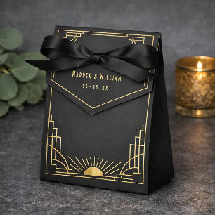 Art Deco Hochzeitsgeschentüte Geschenkschachtel