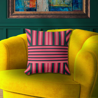 Art Déco Holzkohle Rosa Abstraktes elegantes Muste Kissen