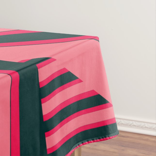 Art Déco Holzkohle Rosa Abstraktes elegantes Muste Tischdecke (Beispiel)