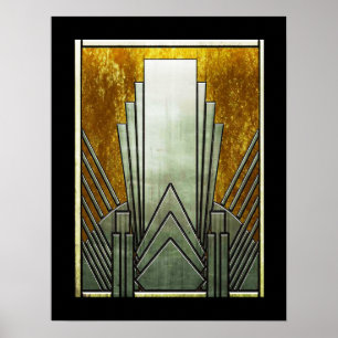Art Deco Iconic Poster. Poster