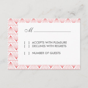 Art Deco II Moderne RSVP-Karte RSVP Karte