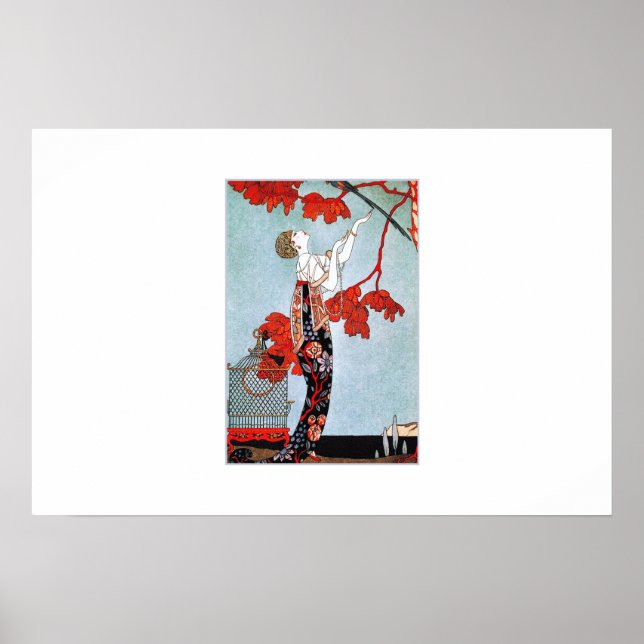 Art Deco Illustration von George Barbier Print Poster (Vorne)