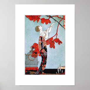 Art Deco Illustration von George Barbier Print Poster