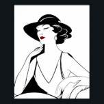 Art Deco Illustriert Glamour Woman Poster<br><div class="desc">Eine schöne,  originelle Abbildung einer Art-Déco-Frau. Mit diesem atemberaubenden Design verleihen Sie Ihrem Raum Eleganz.</div>