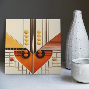 Art Deco im Stil der Mitte des Jahrhunderts mit ge Fliese