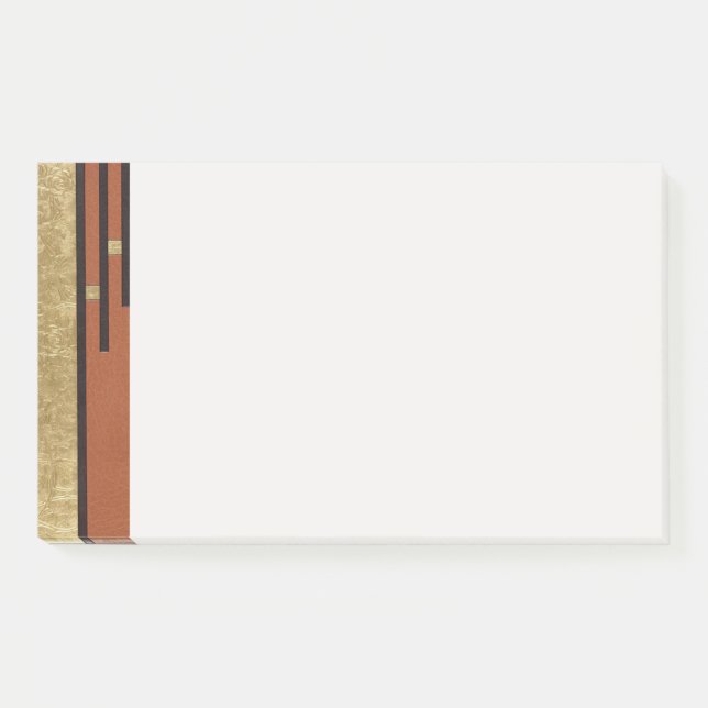 Art Deco in Gold und Beige Post-it Klebezettel (Vorderseite)