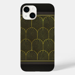 Art Deco in Gold und Schwarz Case-Mate iPhone 14 Hülle