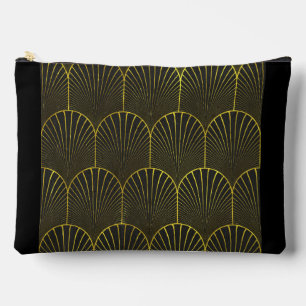 Art Deco in Gold und Schwarz Zubehörtasche