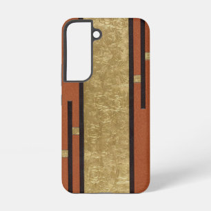 Art Deco in Gold und Tan Samsung Galaxy Hülle