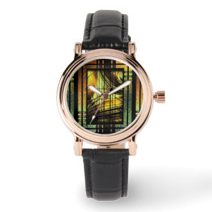 Art Deco in Grün und Gold Armbanduhr