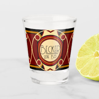 Art Deco individuell anpassbar Schnapsglas