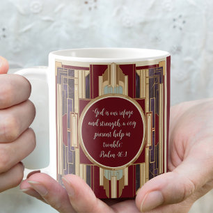 Art Deco individuell anpassbarer herunterladbarer Kaffeetasse