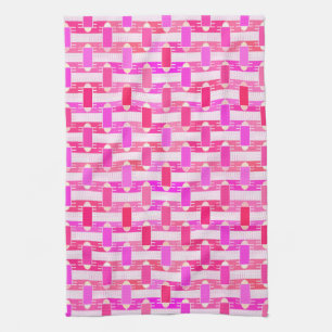 Art Deco Industrial Chic - pink, fuchsia, orchid Küchentuch